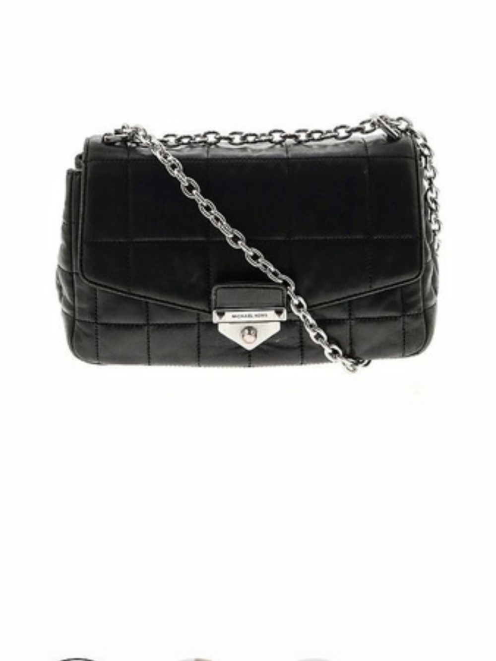 Michael Kors Serena Small Quilted Flap Crossbody Bag Black